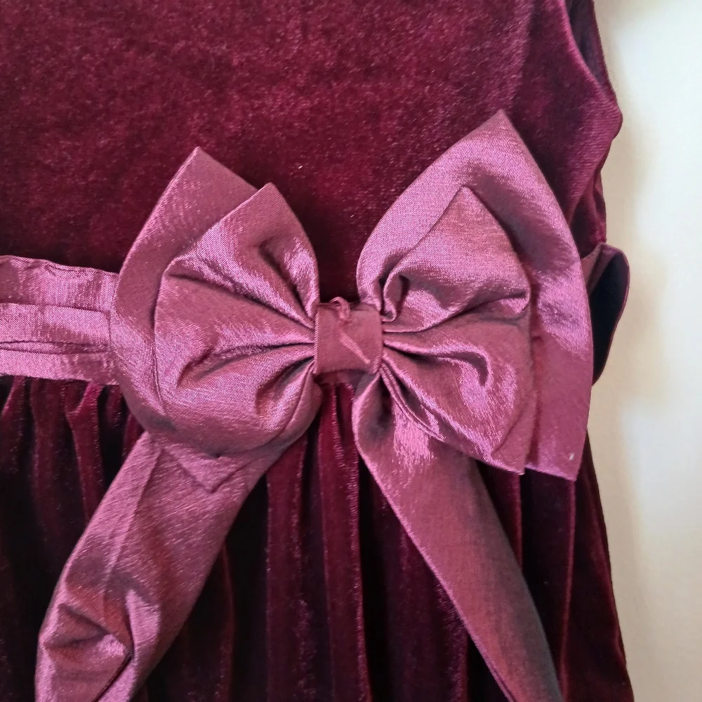 Rare Editions Girl's Holiday Dress With Sash And Cap Sleeves Size 6 - Picture 12 of 12